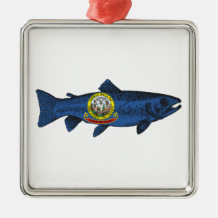 Fish Idaho Trout Julgransprydnad Metall