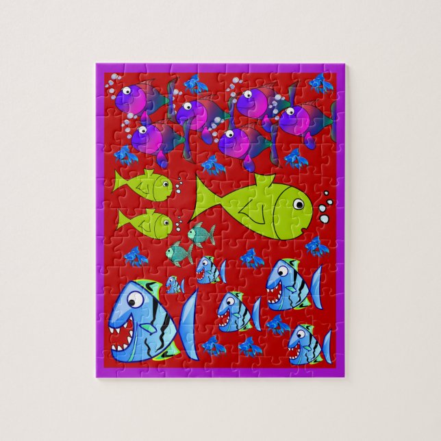 Fish Jigszle Puzzle Pussel (Vertikal)