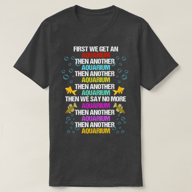 Fish Keeper Aquarium Älskare T Shirt (Design framsida)
