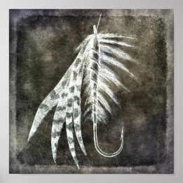 Fish Krok - Flygfiske Angling Fish Lure Brown Poster