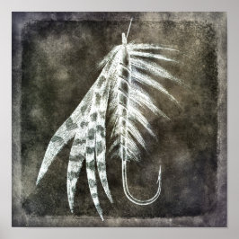 Fish Krok - Flygfiske Angling Fish Lure Brown Poster