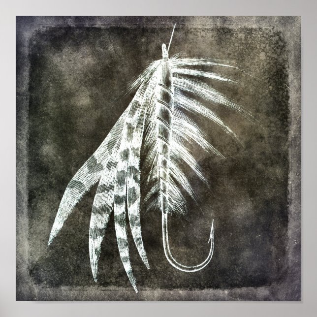 Fish Krok - Flygfiske Angling Fish Lure Brown Poster (Framsidan)