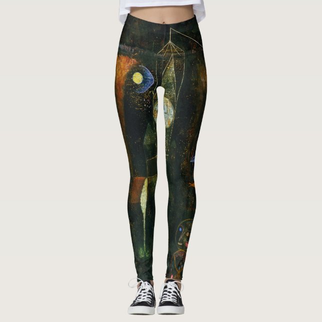 Fish Magic, Paul Klee Abstrakt Art Leggings (Framsida)
