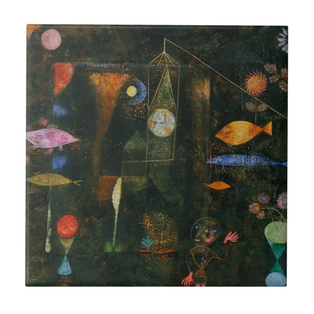 Fish Magic - Paul Klee Kakelplatta (Framsidan)