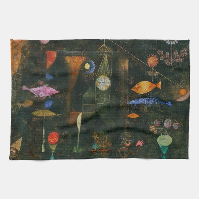 Fish Magic - Paul Klee Kökshandduk (Horisontell)