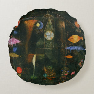 Fish Magic - Paul Klee Rund Kudde