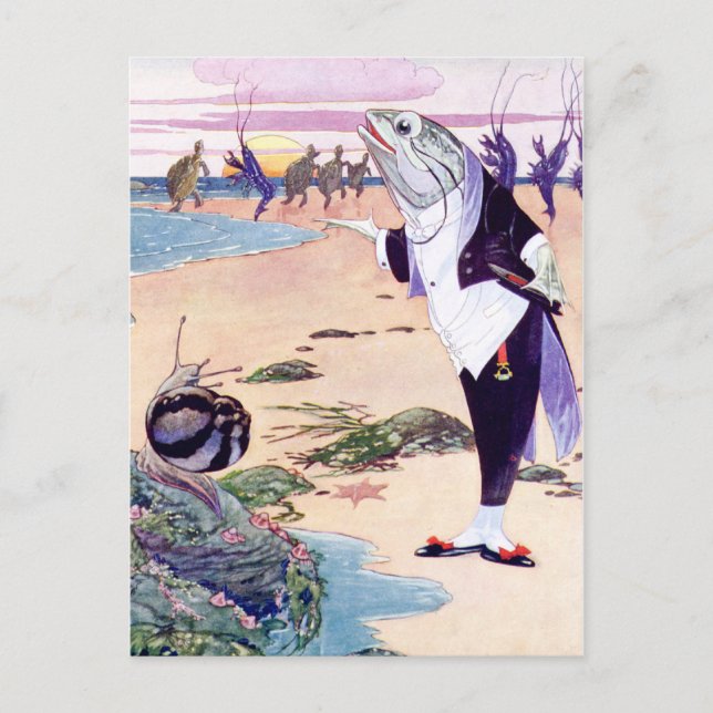 Fish Maitre'D vid Lobster Quadrille Vykort (Framsida)