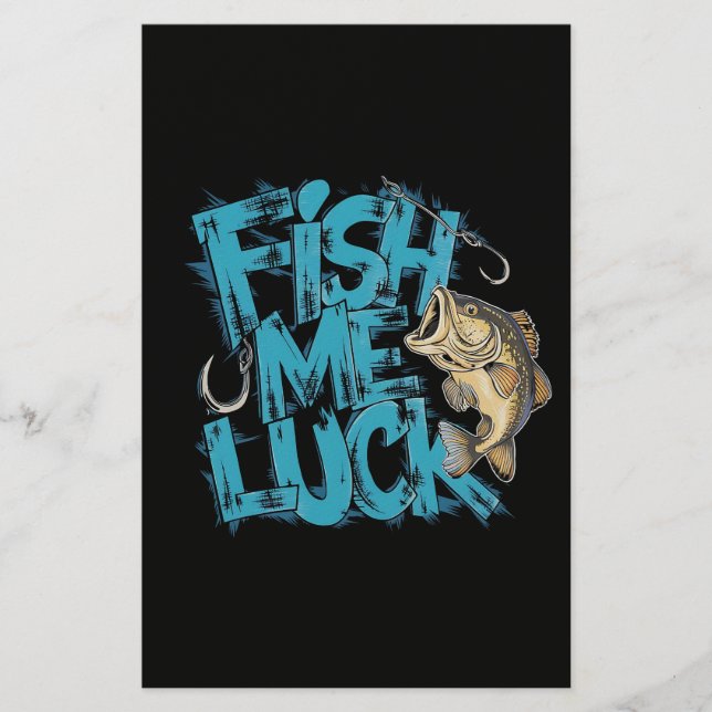 Fish Me Luck Graffiti Bas Konst Brevpapper (Framsida)