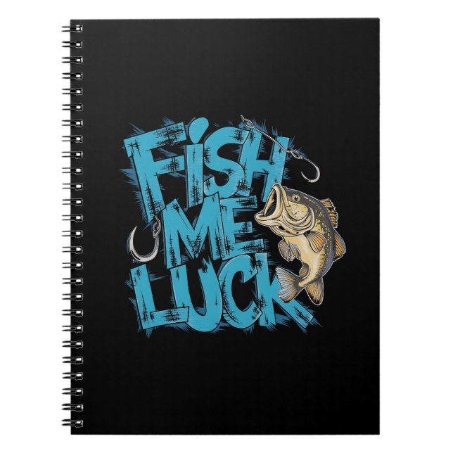 Fish Me Luck Graffiti Bass Art Anteckningsbok (Framsidan)