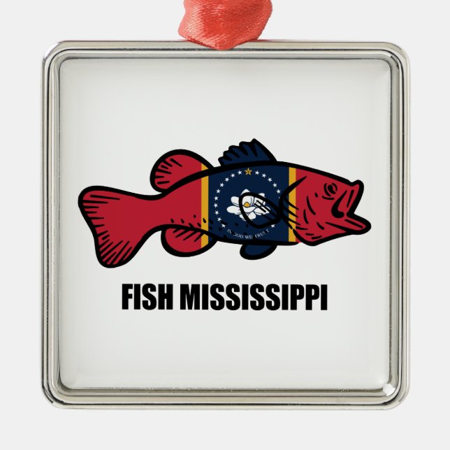 Fish Mississippi Julgransprydnad Metall (Framsidan)