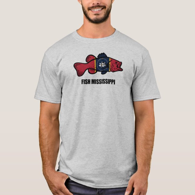 Fish Mississippi T Shirt (Framsida)