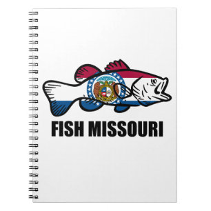 Fish Missouri Anteckningsbok Med Spiral