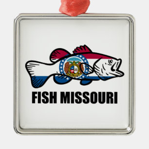 Fish Missouri Julgransprydnad Metall