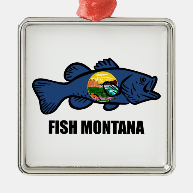 Fish Montana Bass Julgransprydnad Metall (Framsidan)