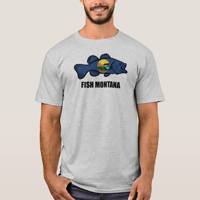 Fish Montana Bass T Shirt (Framsida)