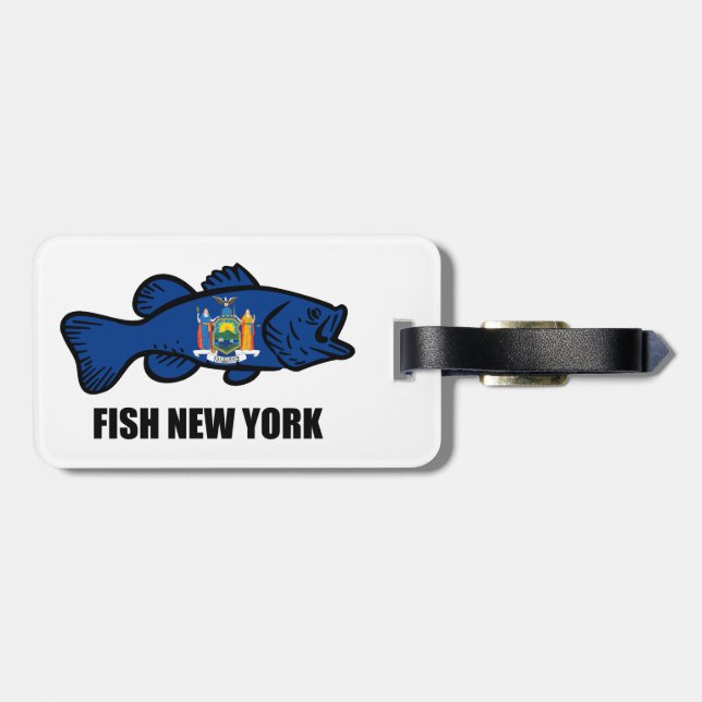 Fish New York Bass Bagagebricka (Baksida Vågrät)