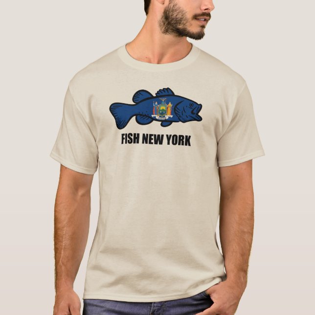 Fish New York Bass T Shirt (Framsida)