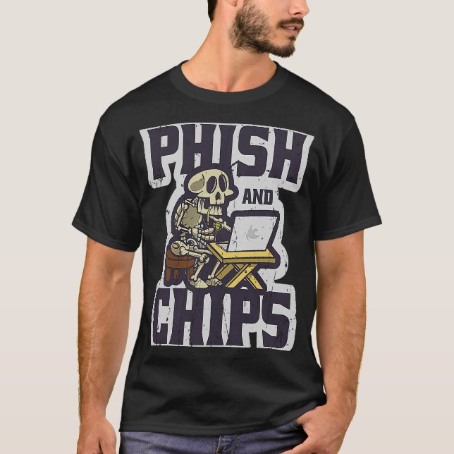 Fish- och Chip-dekryptering T Shirt (Framsida)