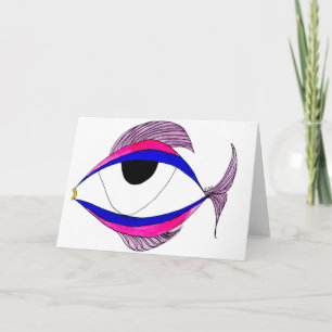 Fish Öga Notecard Kort