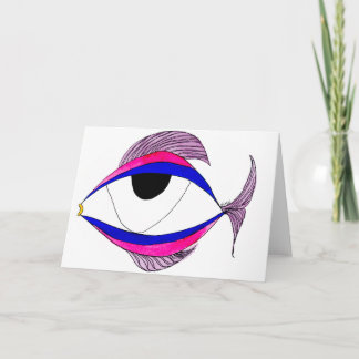 Fish Öga Notecard Kort