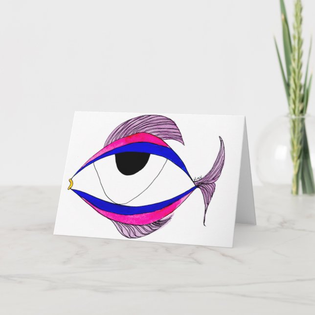 Fish Öga Notecard Kort (Framsida)