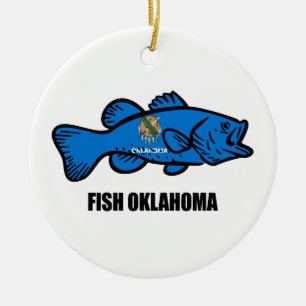 Fish Oklahoma Julgransprydnad Keramik