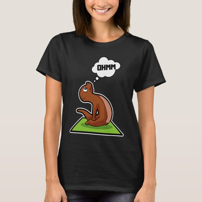 Fish Otter Yoga Poses Sport Gymnastics Ohm Heartbe T Shirt (Framsida)