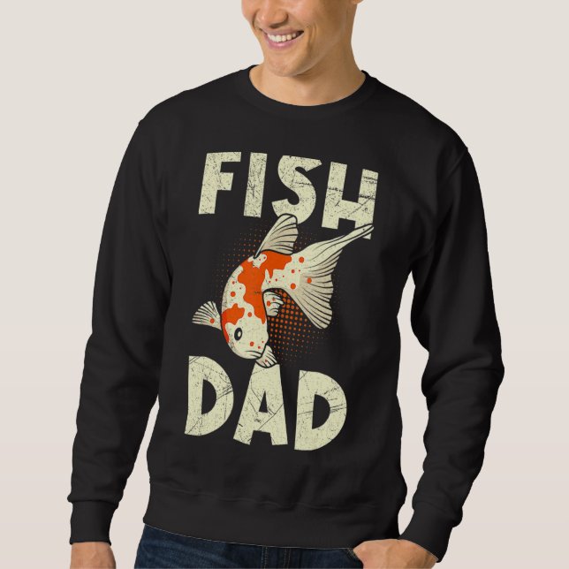 Fish pappa Koi Pappa Koi Pond Lång Ärmad Tröja (Framsida)