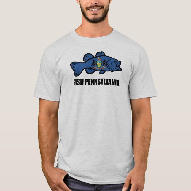 Fish Pennsylvania Bass T Shirt (Framsida)