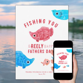 Fish Pun Lycklig Fars dag Julkort