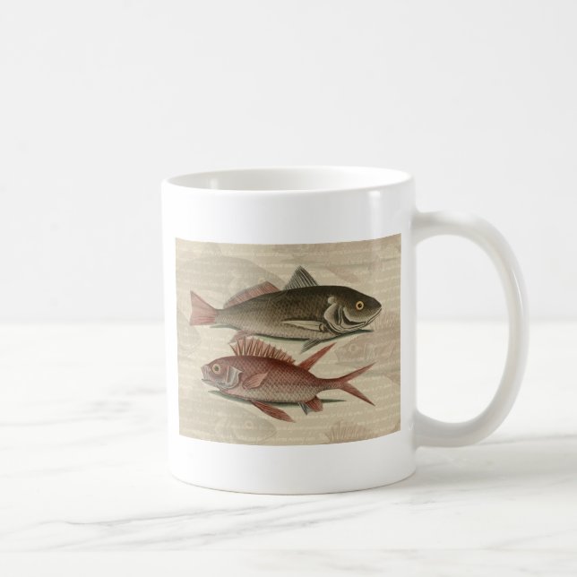 Fish Red Perch Fisherman Art Kaffemugg (Höger)