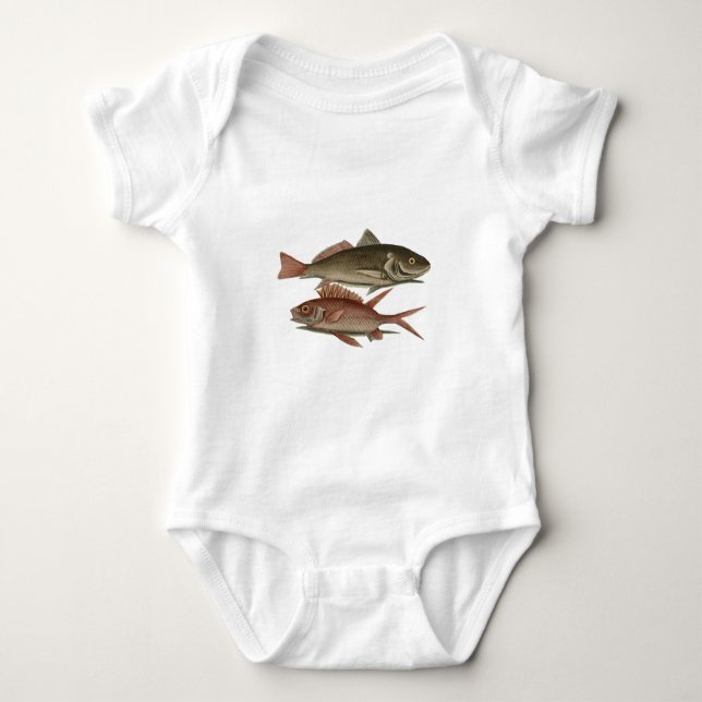 Fish Red Perch Fisherman Art T Shirt (Framsida)