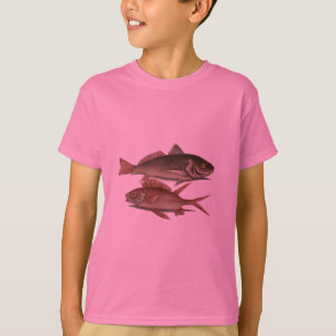 Fish Red Perch Fisherman Art Tee Shirt