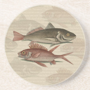 Fish Red Perch Fisherman Art Underlägg