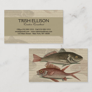 Fish Red Perch Fisherman Art Visitkort