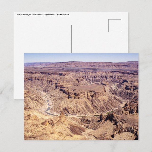 Fish River Canyon i södra Namibia, Afrika Vykort (Fram/baksida)