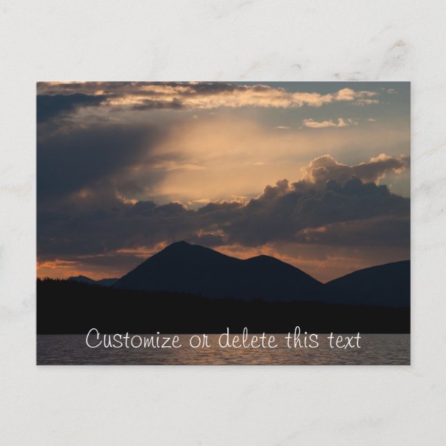 Fish Sjö Sunset Anpassade Vykort (Framsida)