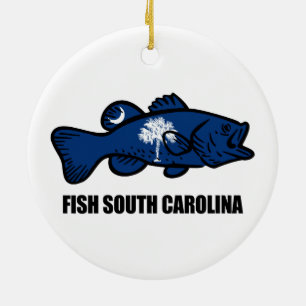 Fish South Carolina Julgransprydnad Keramik