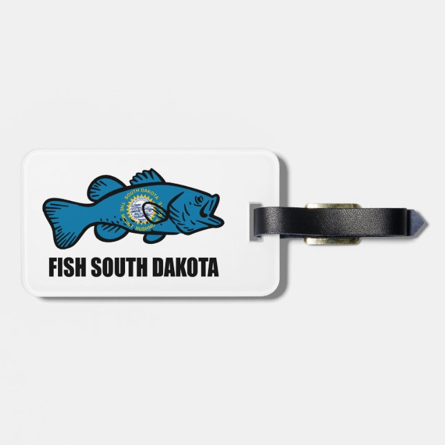 Fish South Dakota Bagagebricka (Baksida Vågrät)