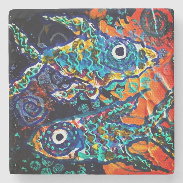 Fish Stone Coaster Stenunderlägg (Framsidan)