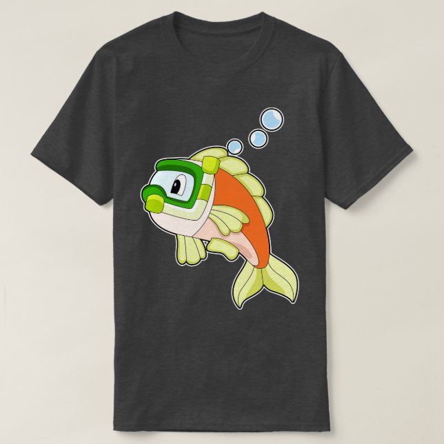 Fish Swimming Snorkel T Shirt (Design framsida)