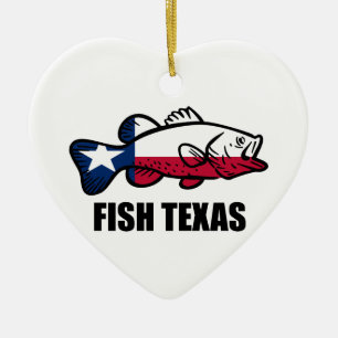 Fish Texas Julgransprydnad Keramik