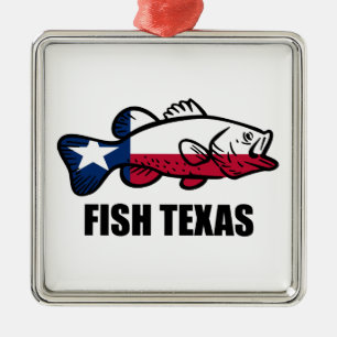 Fish Texas Julgransprydnad Metall