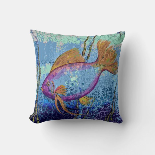 Fish Throw Pillow Kudde (Framsida)