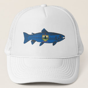 Fish Vermont Flagga Trout Keps