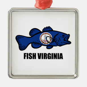 Fish Virginia Julgransprydnad Metall