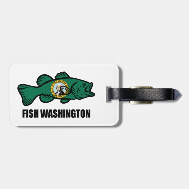 Fish Washington-stat Bagagebricka (Baksida Vågrät)