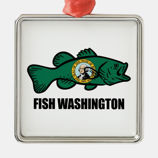 Fish Washington-stat Julgransprydnad Metall (Framsidan)