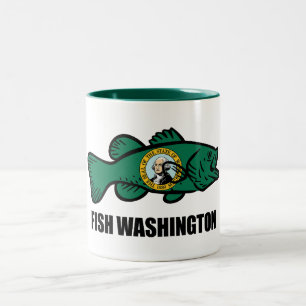 Fish Washington-stat Två-Tonad Mugg