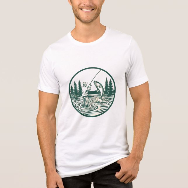 Fish Whisperer Fishing T-Shirt (Framsida)